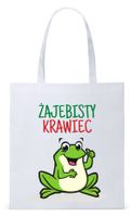Dla Krawca Krawcowej Torba Eco Biała Shopper Z Nadrukiem Ze Zdjęciem