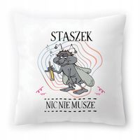 Poduszka Dla Staszka Na Urodziny Ze Zdjęciem Na Prezent Biała 40X40 Cm