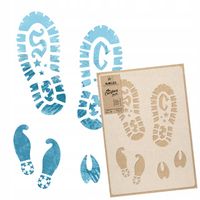 SZABLON do sztucznego ŚNIEGU Wielorazowy S 30x42cm Święta ŚLADY MIKOŁAJA