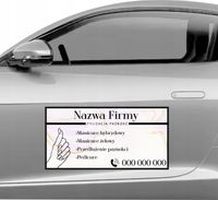 Magnes na samochód reklama magnetyczna 60x30 cm STYLIZACJA PAZNOKCJI