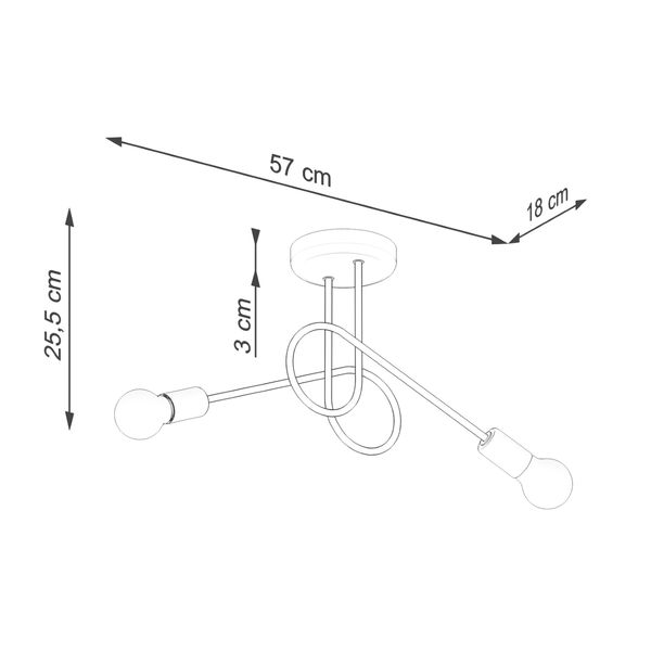 Żyrandol LOOP 2 biały zdjęcie 9