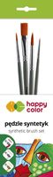 zestaw pędzli syntetycznych mix b 4 szt happy color