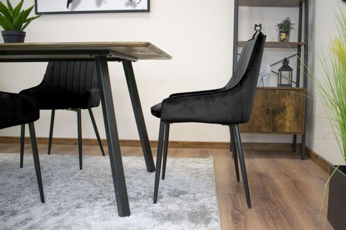 Krzesło MONZA - czarny aksamit x 4 na Arena.pl