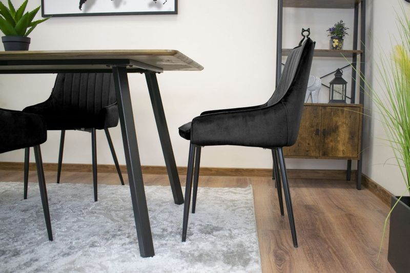 Krzesło MONZA - czarny aksamit x 4 zdjęcie 9