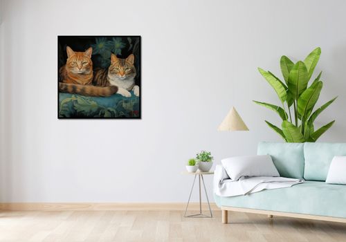 Plakat 80x80cm Koty na Fotelu na Arena.pl