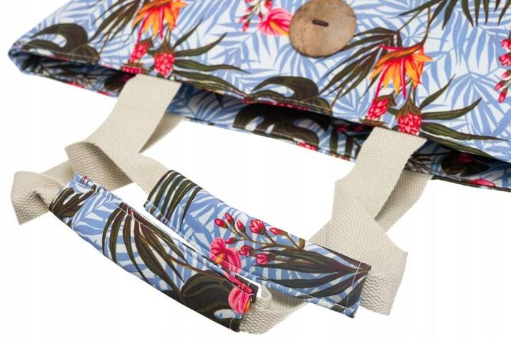 Torba Plażowa Duża Zapinana Na Zamek Torebka Shopper z Podszewką Piknik XXL zdjęcie 8