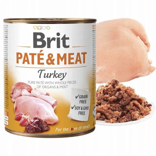 BRIT PATE & MEAT Karma mokra dla psa MIX Smaków 12 x 800g bezzbożowa ADULT na Arena.pl