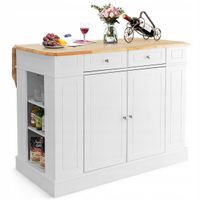 Wyspa kuchenna Costway biały MDF 120 x 61 x 92 cm