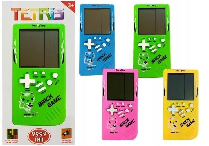 Gra Elektroniczna Tetris Brick Game Niebieska zdjęcie 3