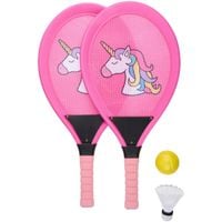 ZESTAW DO BADMINTONA TENISA JUMBO KID EDDY TOYS - UNICORN