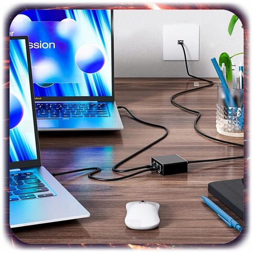 SPLITTER LAN 1x2 SWITCH ROZDZIELACZ ADAPTER 2xRJ45 ETHERNET 1000Mbps 1GB na Arena.pl