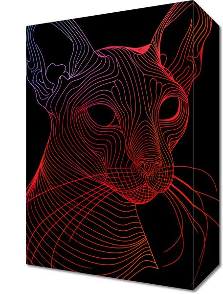 Obraz 20x30cm Cyfrowa Kocica zdjęcie 1