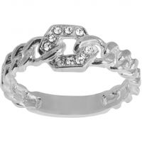 SREBRNY PIERŚCIONEK KLAMRA Z CYRKONIAMI SREBRO PRÓBY 925