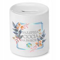 Skarbonka Prezent Dla Cioci Najlepsza Ciocia Z Nadrukiem Ze Zdjęciem
