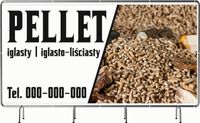BANER REKLAMOWY OCZKOWANY 100x50cm duży wybór wzorów PELLET IGLASTY