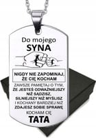 Naszyjnik Zawieszka stal z grawerem dla SYNA