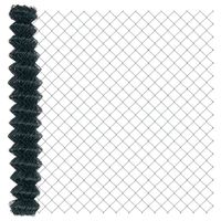 Ogrodzenie łańcuchowe Zielony 25 x 1.6 m Stal