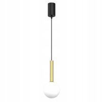 Lampa wisząca PLAY złota 1xG9 ze szklanym kloszem białym dekoracyjnym