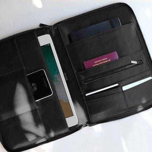 Etui na dokumenty i telefon Stackers brązowe zdjęcie 2