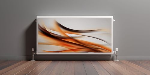 MASKOWNICA Magnetyczna Pomarańczowa Abstrakcja Fala 120cm x 60cm na Arena.pl