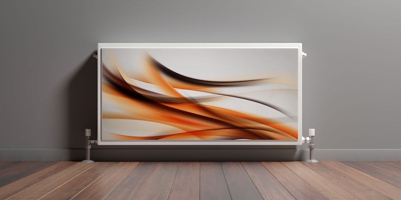 MASKOWNICA Magnetyczna Pomarańczowa Abstrakcja Fala 120cm x 60cm zdjęcie 3