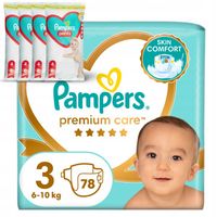 Pampers Premium Care pieluszki rozmiar 3, 6-10 kg, 78 szt pieluch + GRATIS