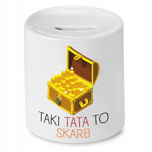 Skarbonka Dla Taty Taki Tata To Skarb Prezent Z Nadrukiem Ze Zdjęciem na Arena.pl