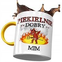 Kubek Żółty Dla Mima Piekielnie Dobry Mim Prezent Z Nadrukiem Ze Zdjęciem