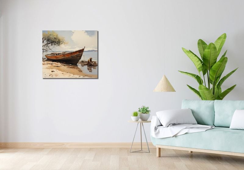 Obraz 70x60cm Spokój Przybrzeża zdjęcie 2