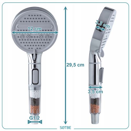 Słuchawka prysznicowa oszczędzająca 60% 6l/min Główka Rączka do prysznica na Arena.pl