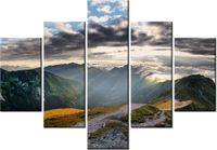 70 100CM OBRAZ 5 ELEM PANORAMA ŚWINICY DRUK PŁÓTNO