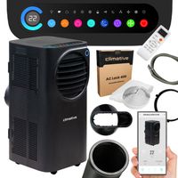 Mocny Klimatyzator przenośny FUN WiFi Kolorowy LED 3,3kW 35m2 osuszacz 3w1