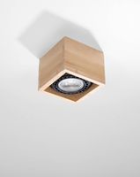 Downlight LAMPA sufitowa SL.0915 drewniana OPRAWA loftowa kostka drewno