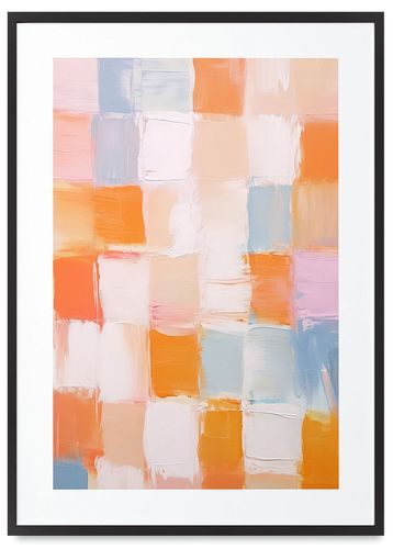 Plakat abstrakcja kolorowe plakaty 21x30 cm w czarnej ramie na Arena.pl