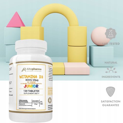 WITAMINA D3 800IU 20µg DLA DZIECI DO SSANIA 120tab na Arena.pl