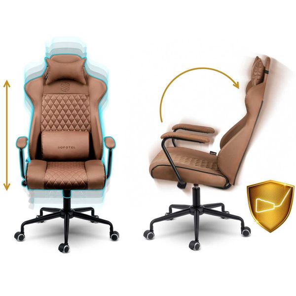 Fotel biurowy Sofotel Werona - brązowy - 2582 zdjęcie 8