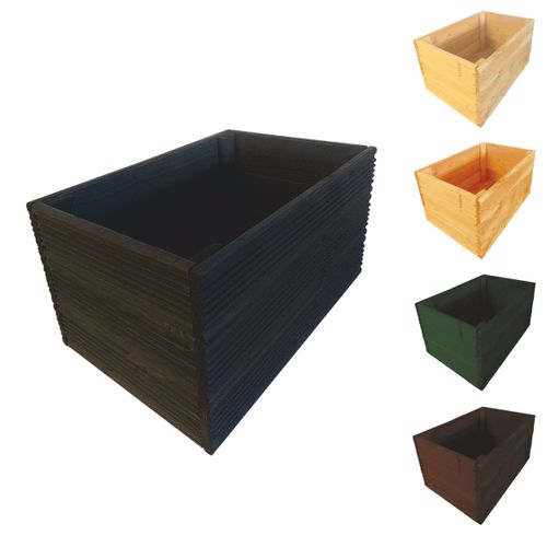 be4nature Doniczka kwadratowa modrzewiowa Antracyt 50 x 33 cm na Arena.pl