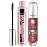 Avon Tusz Blackest Black Błyszczyk Nourish Nude