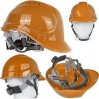 Kask ochronny budowlany BHP regulowany pomarańczowy GEKO