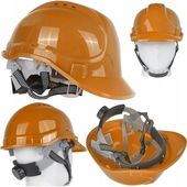 Kask ochronny budowlany BHP regulowany pomarańczowy GEKO