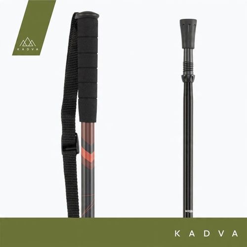 Kije turystyczne KADVA Tengri czerwony 65-135 cm SYSTEM TWIST LOCK na Arena.pl