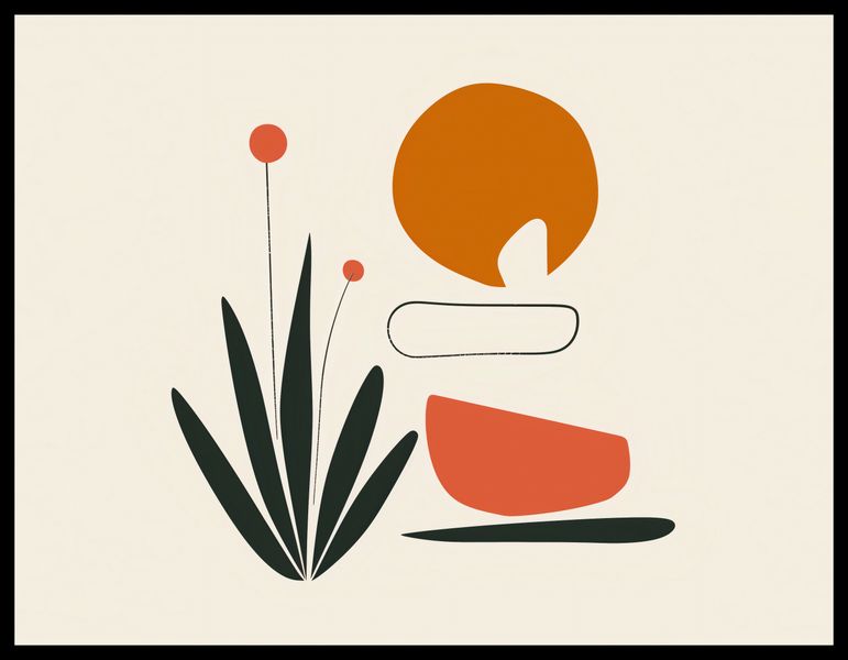 Plakat 65x50cm Abstrakcyjny Zen zdjęcie 2