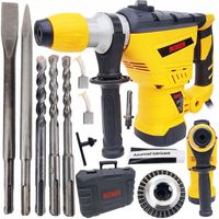 MŁOT UDAROWY MŁOTOWIERTARKA UDAR SDS+ ZESTAW 3350w 6J + DŁUTA WIERTŁA