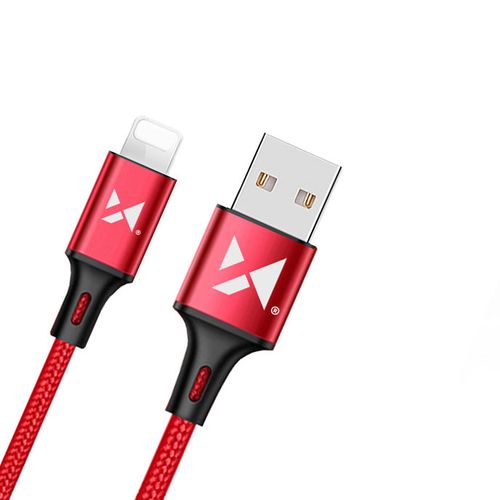 kabel przewód usb iphone lightning 2.4a 2m czerwony na Arena.pl