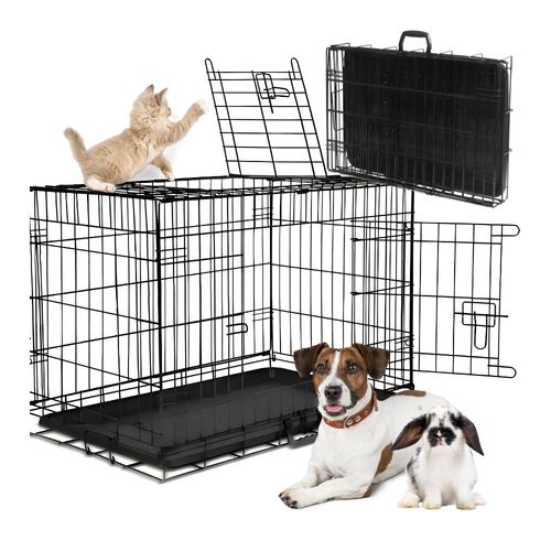 Klatka dla psa 77x57x48cm L kojec transporter dla średnich ras do 18 kg na Arena.pl