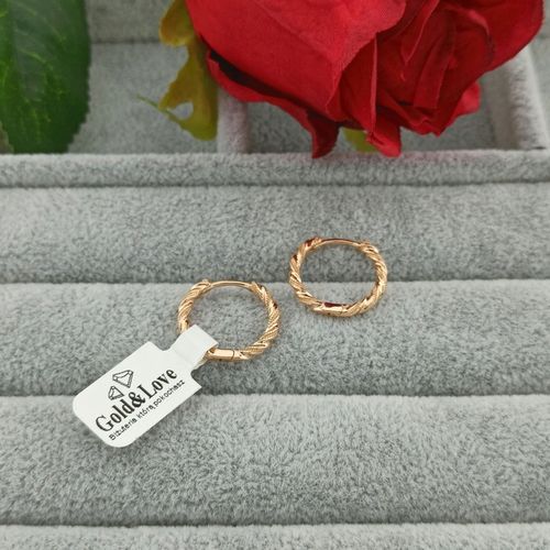 Złote kolczyki codzienne kółka skręcane dla kobiety pozłacane na prezent na Arena.pl