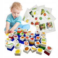 Układanka Edukacyjna owoce warzywa rozwojowe klocki dla dzieci ekologiczne