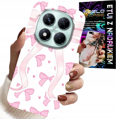 ETUI DO XIAOMI NOTE 14 PRO+ 5G - RÓŻOWE WSTAZKI WSTĄZKA MODNE WZORY CASE na Arena.pl