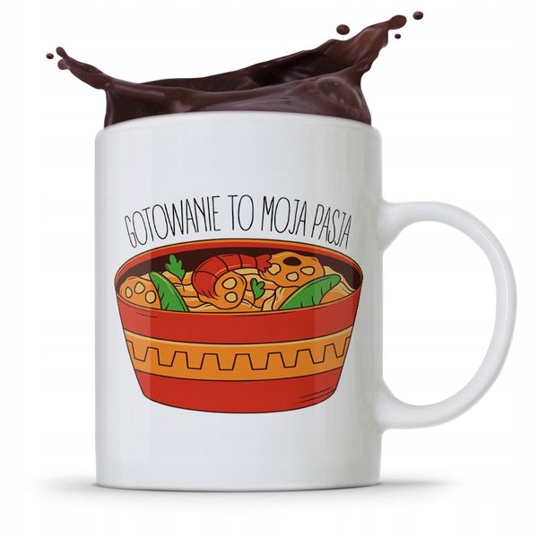 Kubek Prezent Dla Kucharza Gotowanie To Moja Pasja Z Nadrukiem Ze Zdjęciem zdjęcie 1