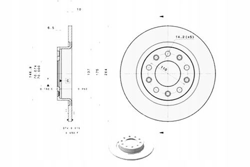 TARCZA HAM TYL 264X10 P BREMBO na Arena.pl